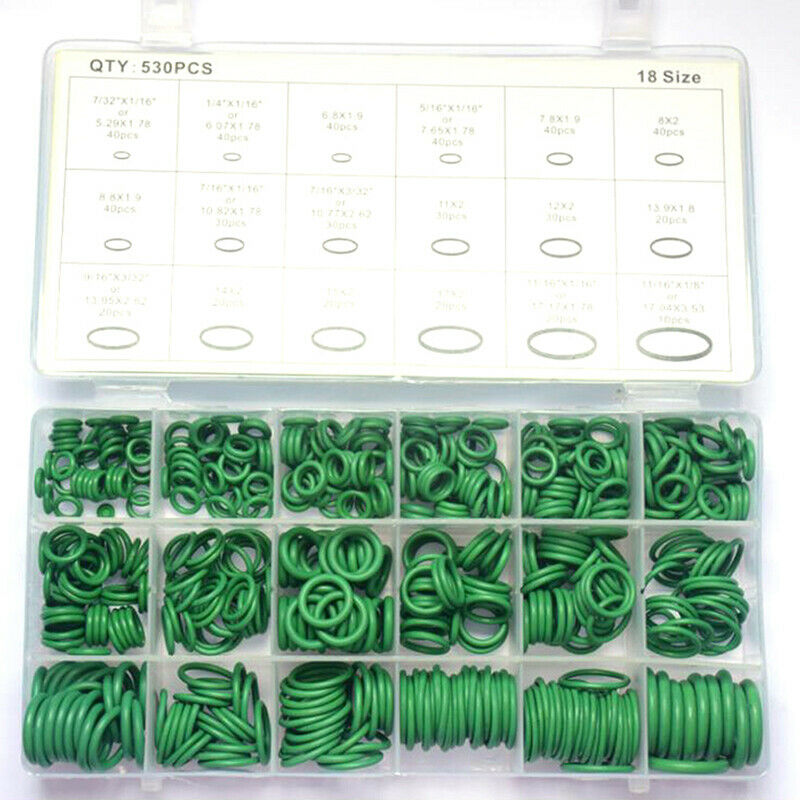 530Pcs Seal O-ring R134a Repair Car Air Conditioning Rubber Sealant Box SetB SJ