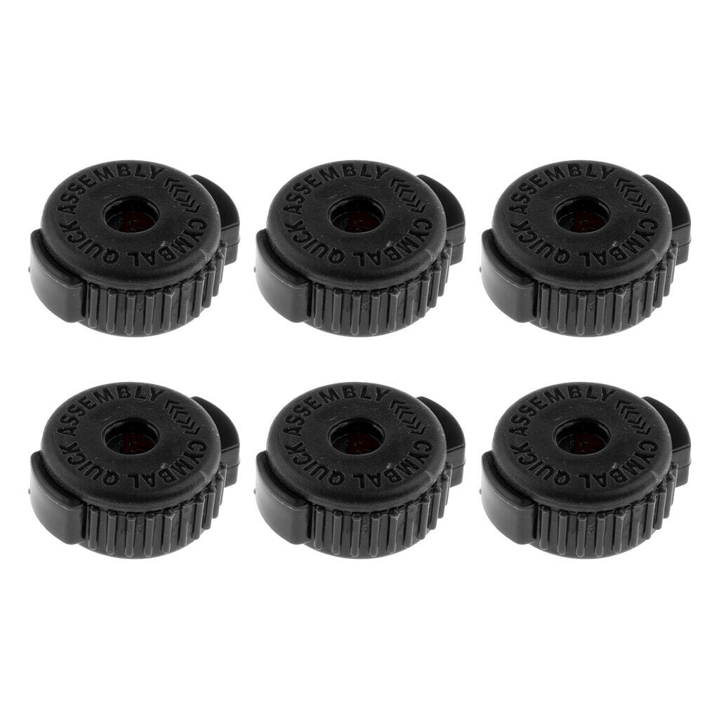 6Pcs Quick Set Cymbal Plastic Nuts Drum Part Instrument DIY Accessories