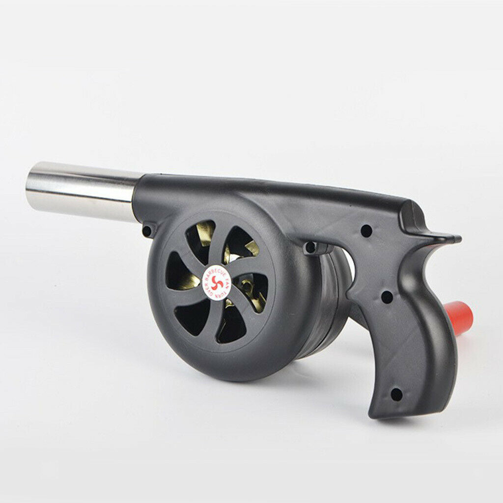 1x Camping Picnic Manual Air Blower Barbecue BBQ Grill Fan For Outdoor BBQ