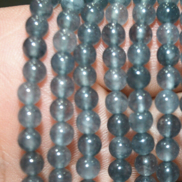 Wholesale 10pcs 4mm black gray Apatite Round Gemstones Loose Beads 15 inch AAA