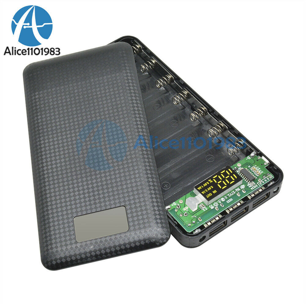 3 USB Port Power Bank 7S 7 18650 DIY Case Kit Battery Charger Box 5V 2.1A DIY