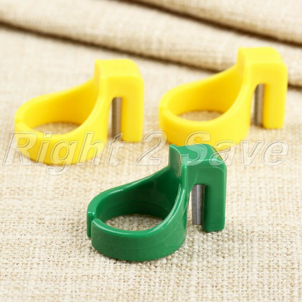 3Pcs ABS Steel Rings Finger Knives Cutter Thimbles Sewing Handmade Craft Tools