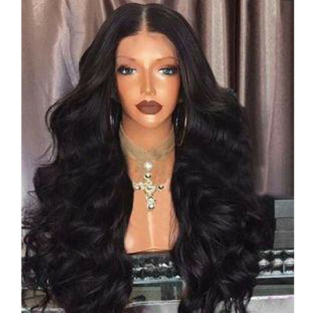 Long Full Wavy Front Wig Curly Wigs for White Black Women Synthetic Long Curly