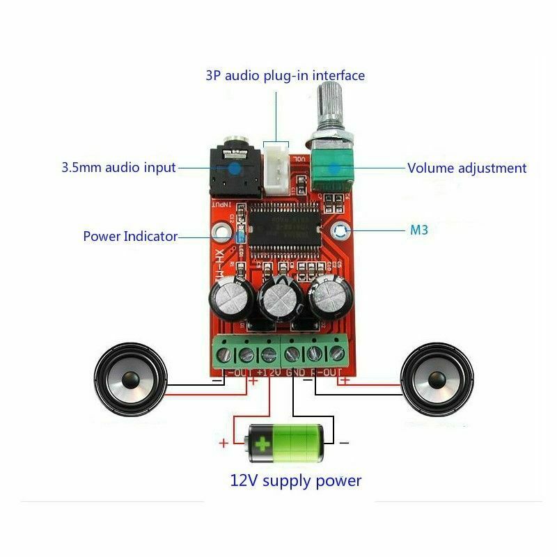 Class D stereo audio amplifier module Yamaha YDA138-E 2x 12W with jack input VN1