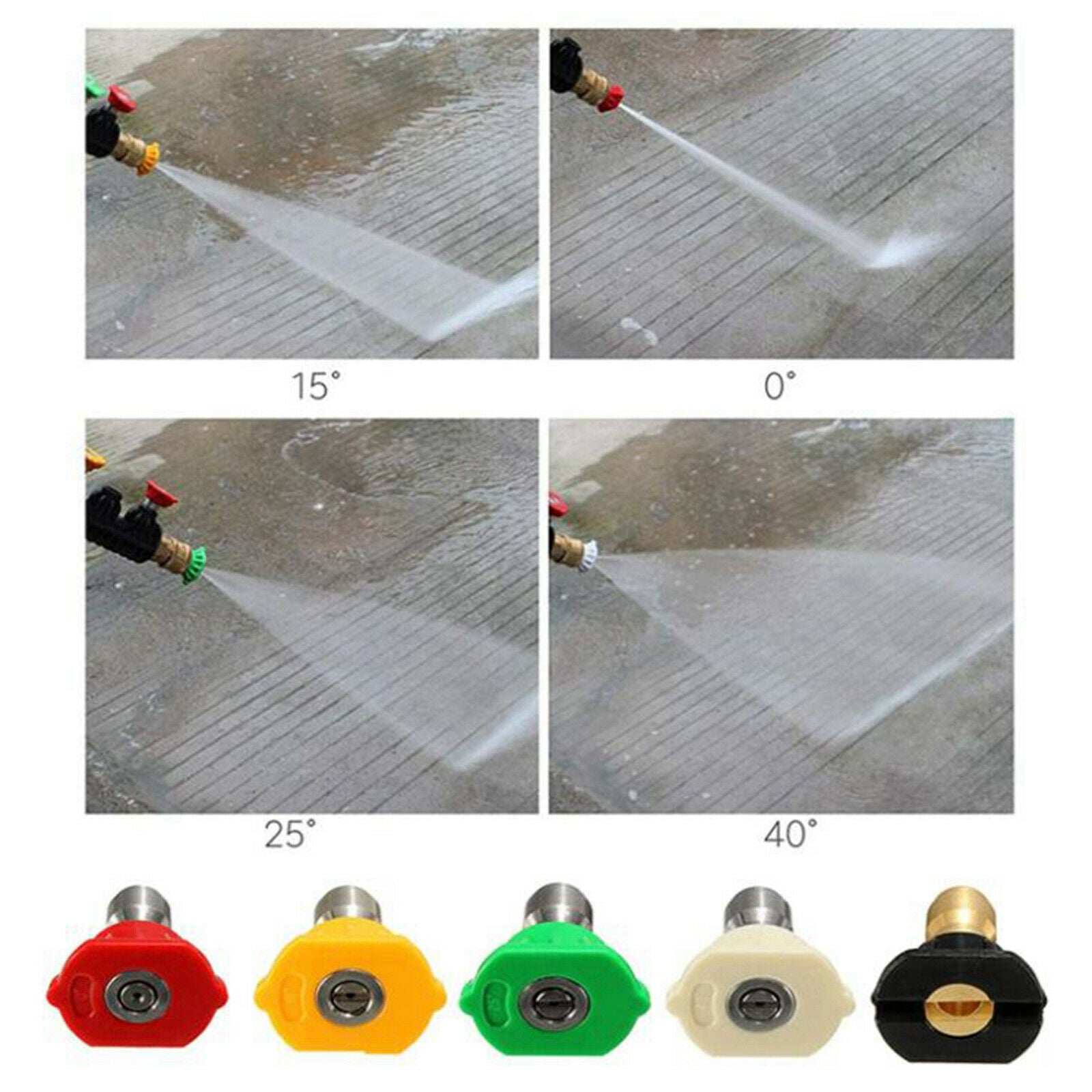 Pressure Washer Extension Adapter Turbo Spray Nozzle Tips 1/4" Quick Connect