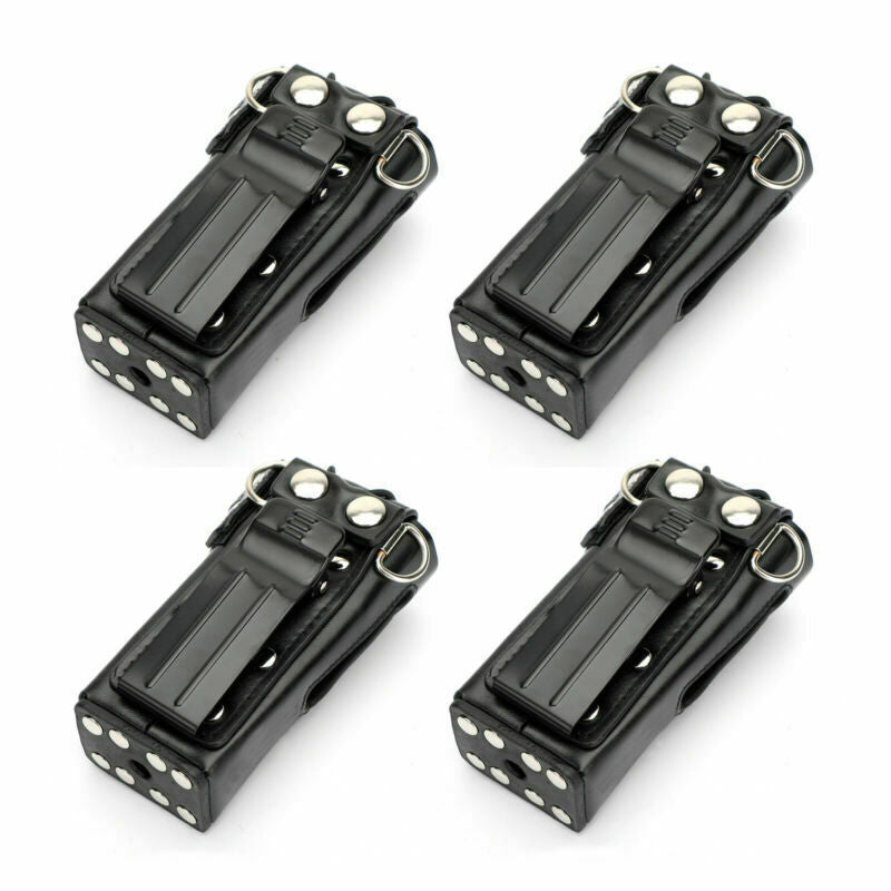 4X Leather Durable Holder Walkie-Talkie Cover For P8668 GP338D P8660 AT2