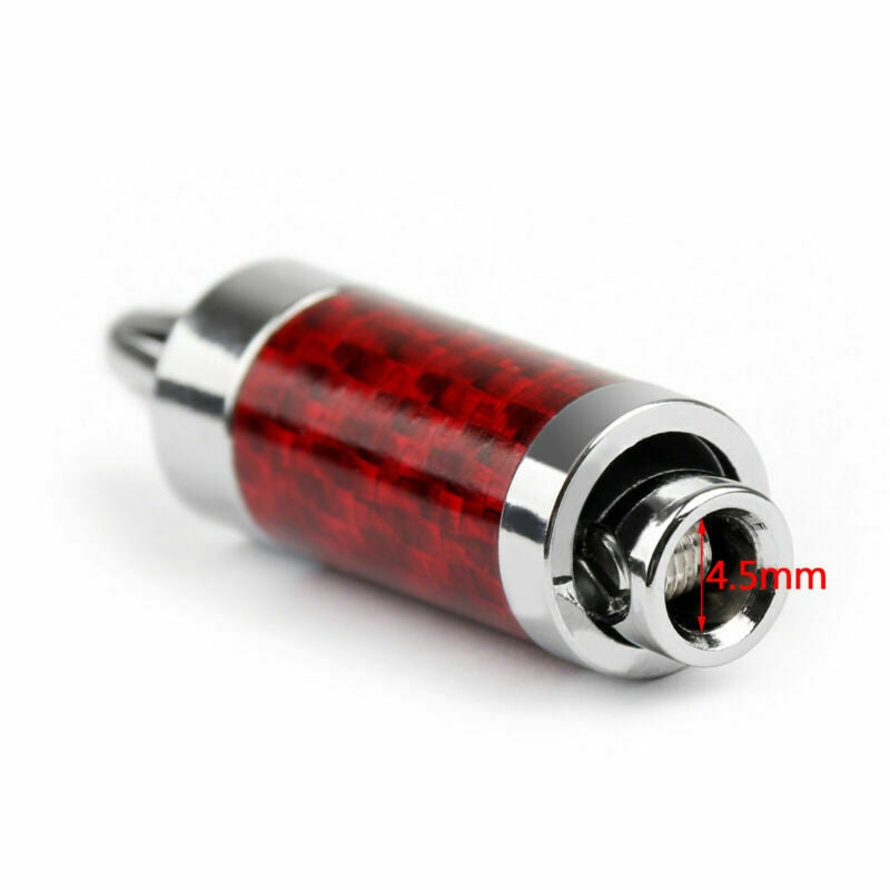 1Pair HIFI Rhodium Plated Carbon Fiber Speaker Cable Banana Terminal Plug B/R