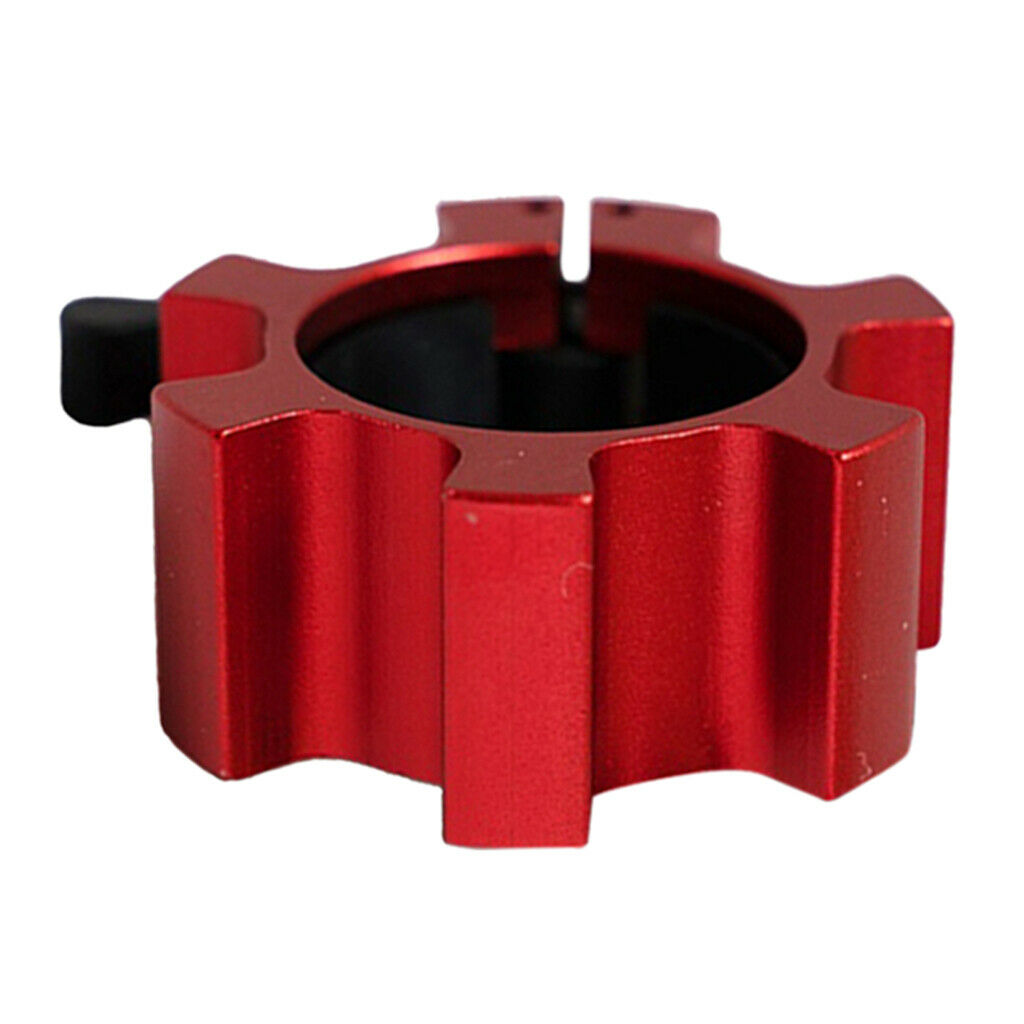 2PC 2'' Barbell Collars Standard 50mm Gym Dumbbell  Lock Rod Clip Red