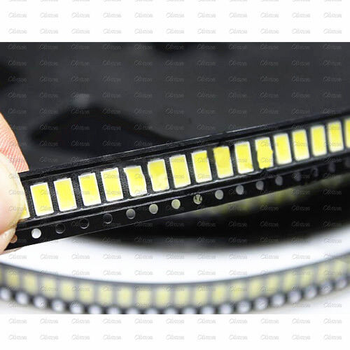 50PCS SMD SMT -EE132 5730 White 6050-7000K  LED Light 120°Bead 50-55LM 3.3V-3.6V