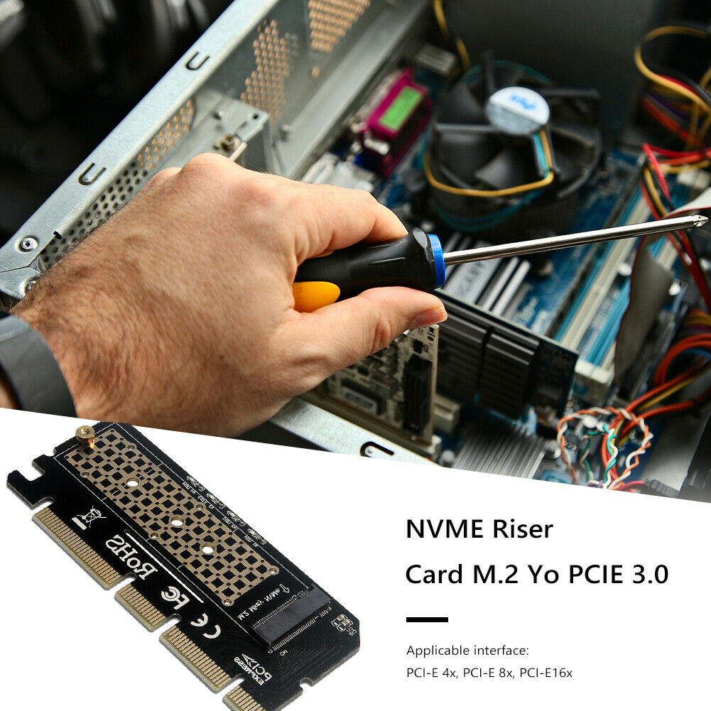 M.2 NVME PCIE to M2 Adapter NVME SSD M2 PCIE X16 Expansion Card Computer Adapter