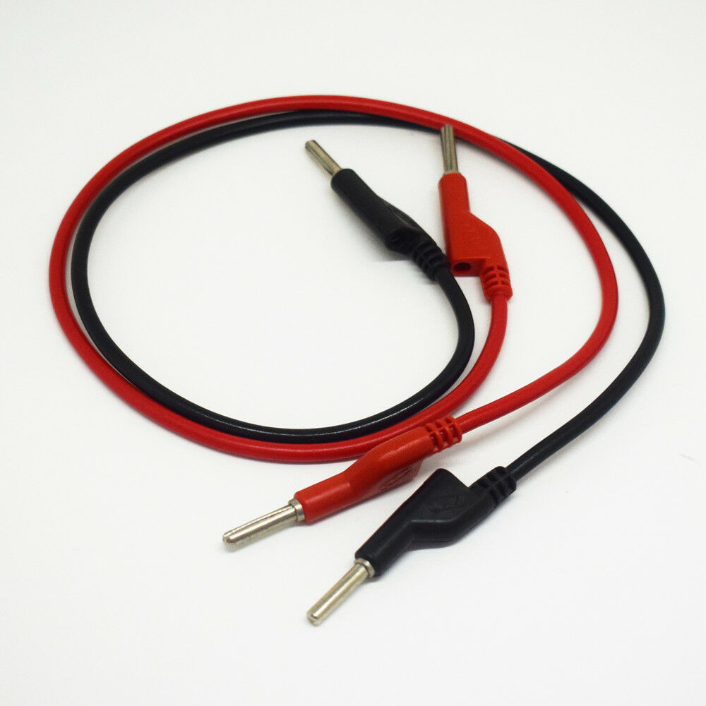 4pairs 50cm Silicone High Voltage Dual 4mm Banana Plug Test Leads Cable R+B