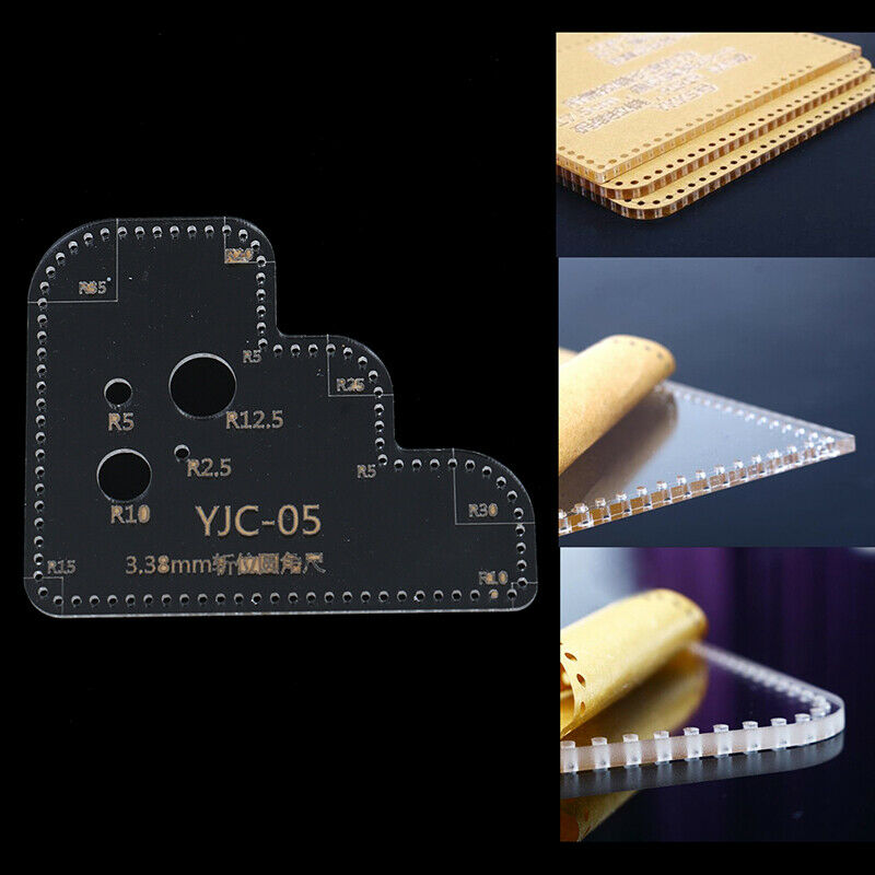 Leather Craft Perspex Cutting Stencil Template Embossing Corner Sewing To.l8