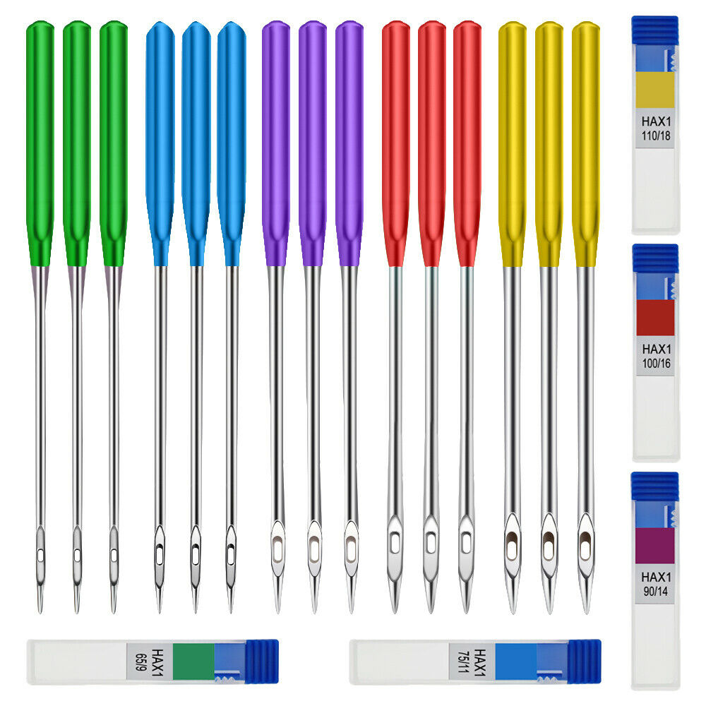 15x Regular Point Household Sewing Machine Needle Assorted Sizes Accessories