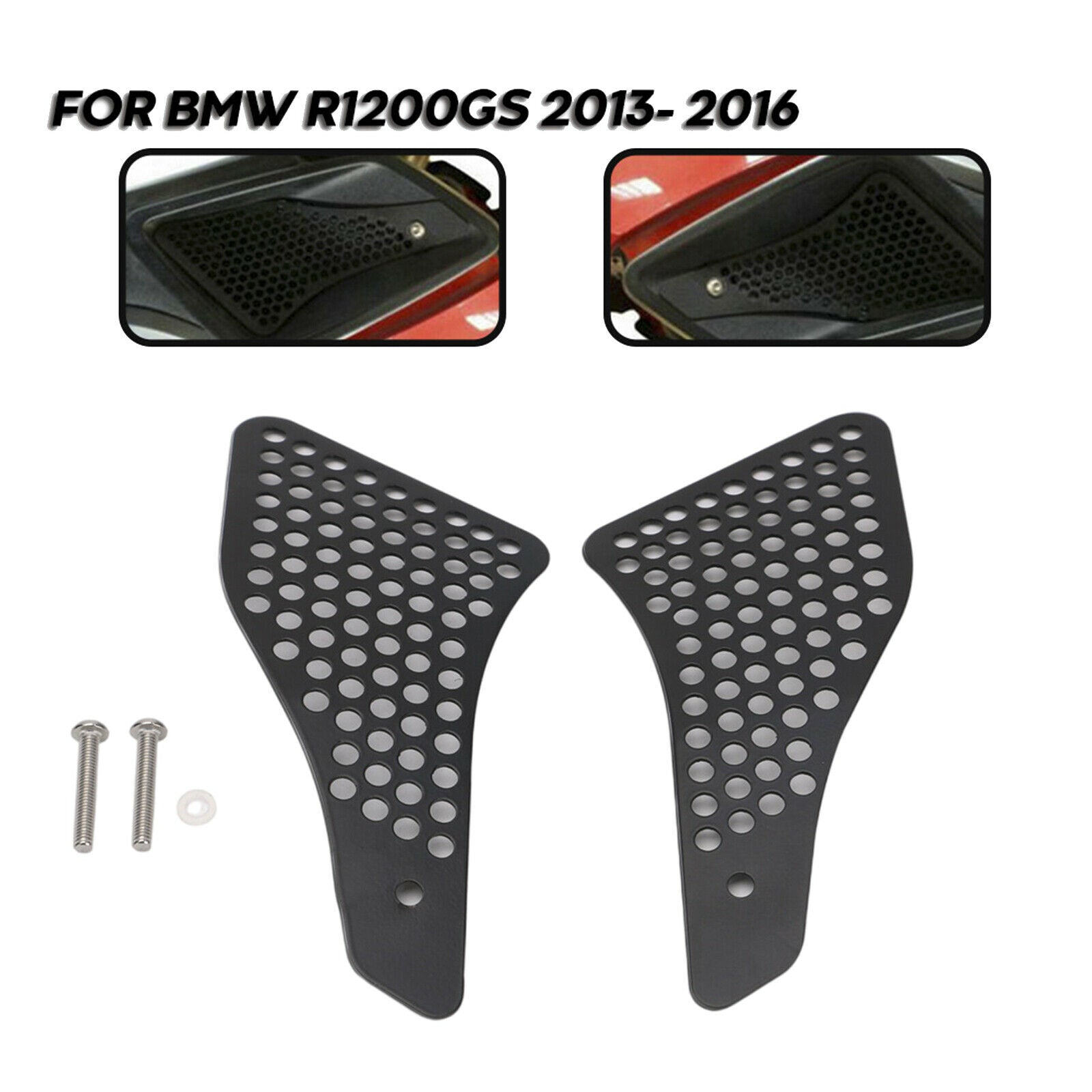 2Pcs Motorcycle Air Intake Grill Guard Protector for BMW R1200GS ADV 2013-16