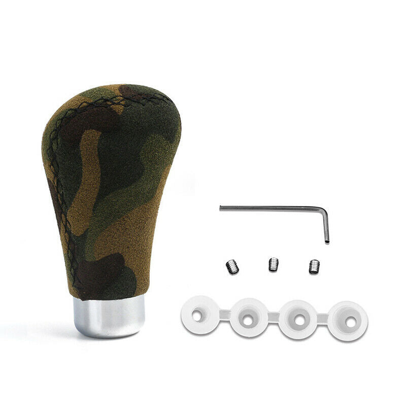 Army Camouflage Auto Car Shifter Gear Stick Knob Head Manual Automatic Leather