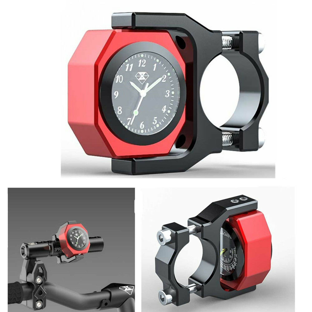 Waterproof Luminous Temperature Watch for Motorcycle Bike 22-28mm Handlebar CNN