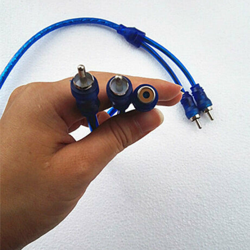 4pcs 7" RCA Audio Cable "Y" Adapter Splitter 1 Female to 2 Male Plug Cable YUCH