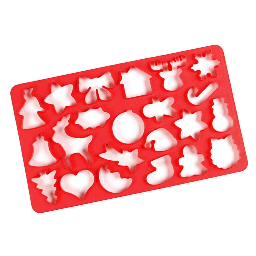 22 holes DIY Cookies Mold Christmas Cake Decor Chocolate Biscuit Mould