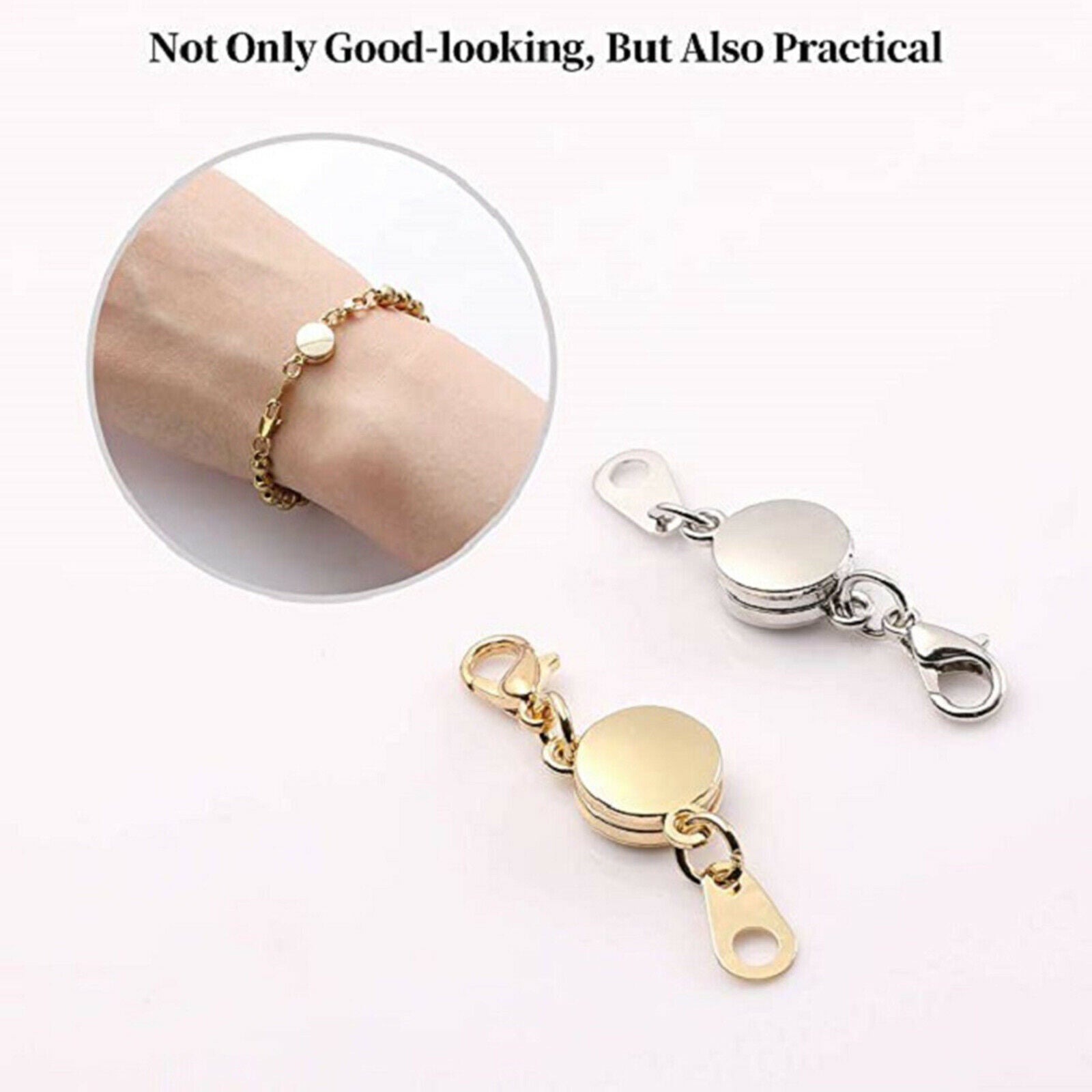 12 Pieces Magnetic Clasp Necklace Closures Bracelet Converter 3 Colors
