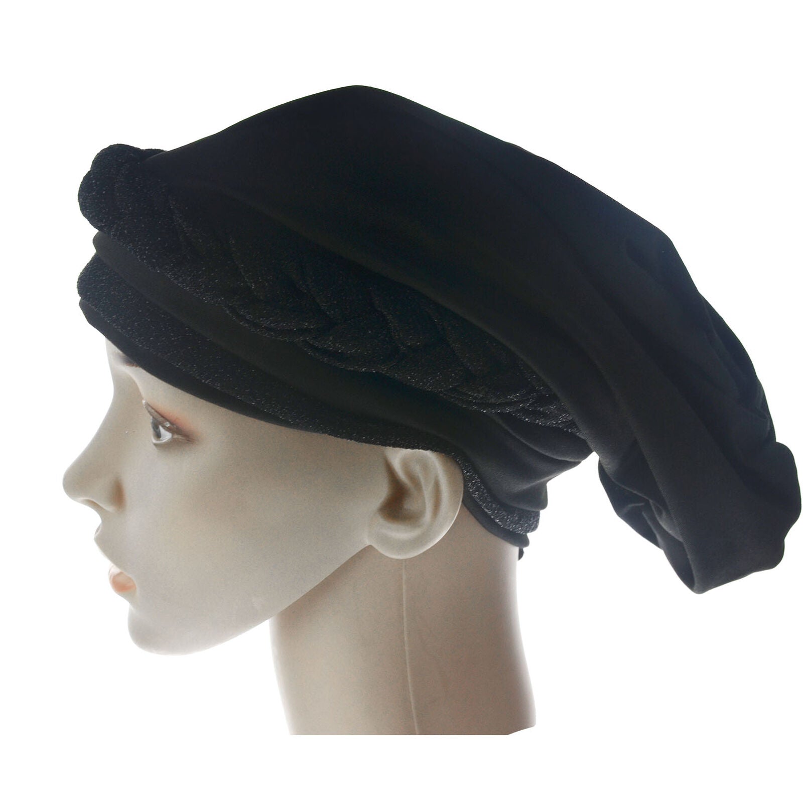 1X Muslim Braid Head Hijab Turban Wrap Coverâ€‹ Cancer Headwear Chemo Cap Hat