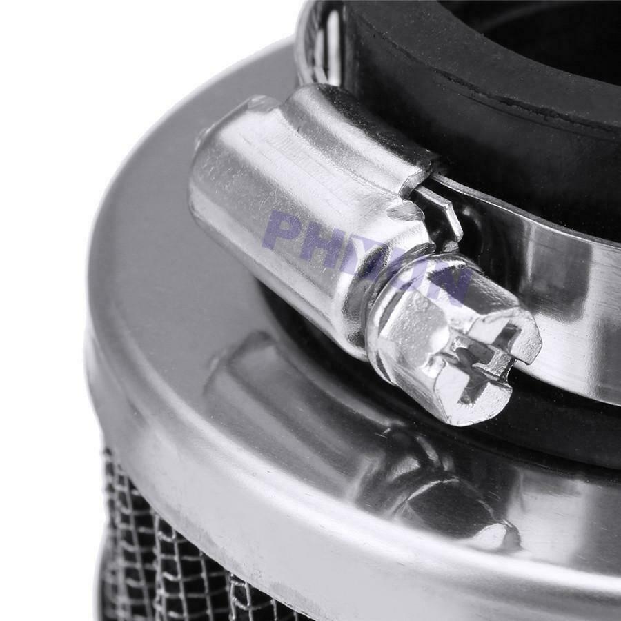 1 Sets 74mm Length Stainless Steel & Rubber Motorcycle Scooter Air Intake Filter