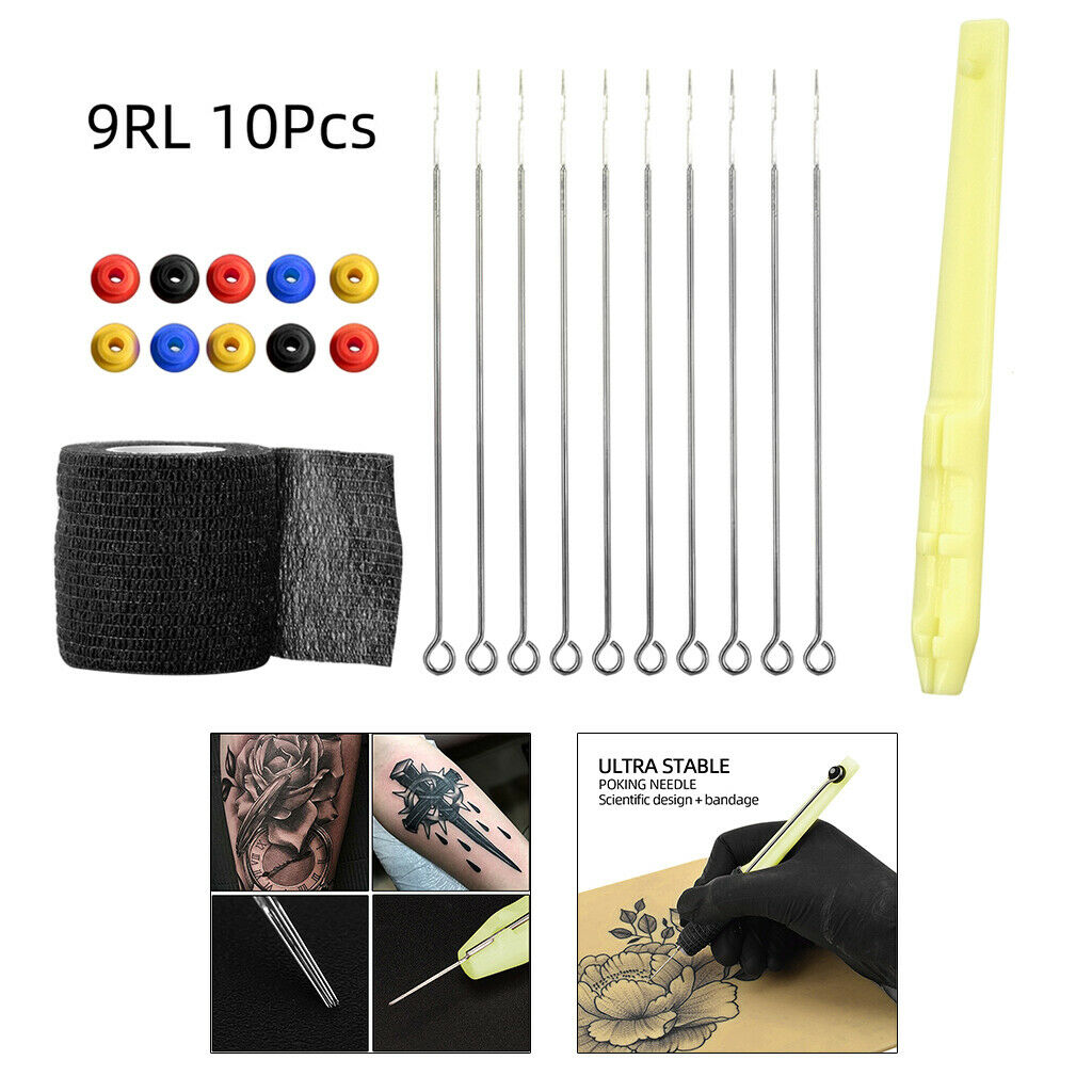 Hand Poke Tattoo Kit Tattoo Poke Pen w/10 Needles DIY Tattoo Supply Kit