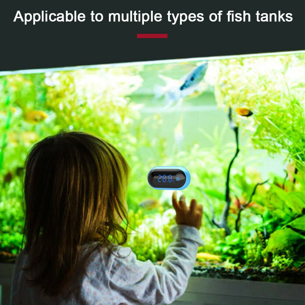 1PC Aquarium Fish Tank Water Thermometer Digital Electronic LED Touch Controller
