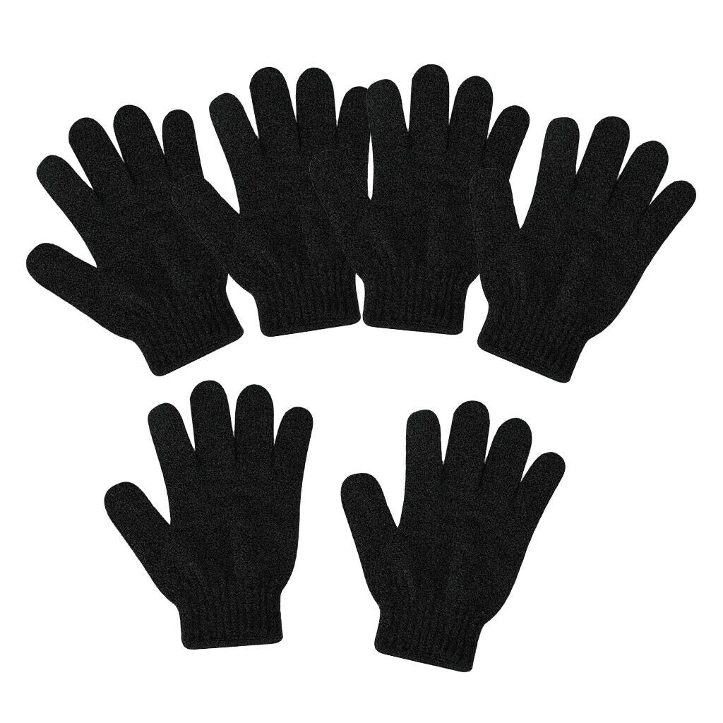 6 Pack Exfoliating Gloves Bath Shower Scrub Wash Mitt Exfoliator Spa Massage