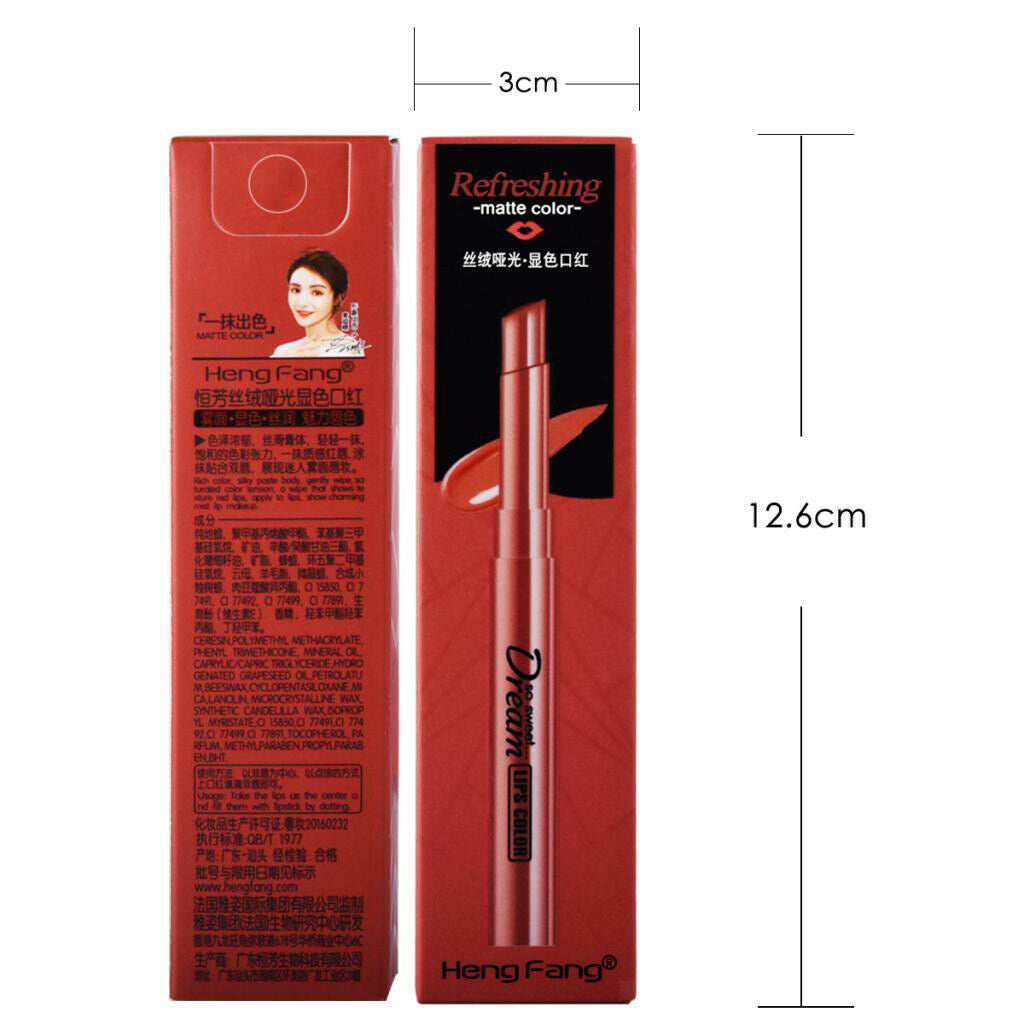 6pcs Velvet Moisturizing Smooth Lipsticks Set Non-sticky Pigmented Lip Stick