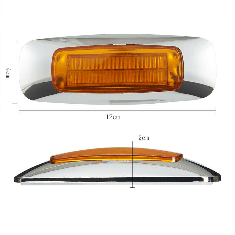 2x Truck Trailer Side 8LED Signal Lamp Extension Indicator Brake Light Red Amber