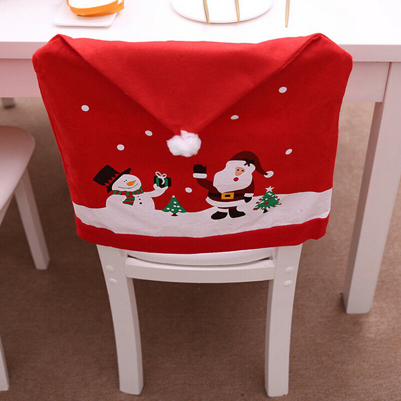 Christmas decors chair covers dining seat santa claus home party decor cl.l8