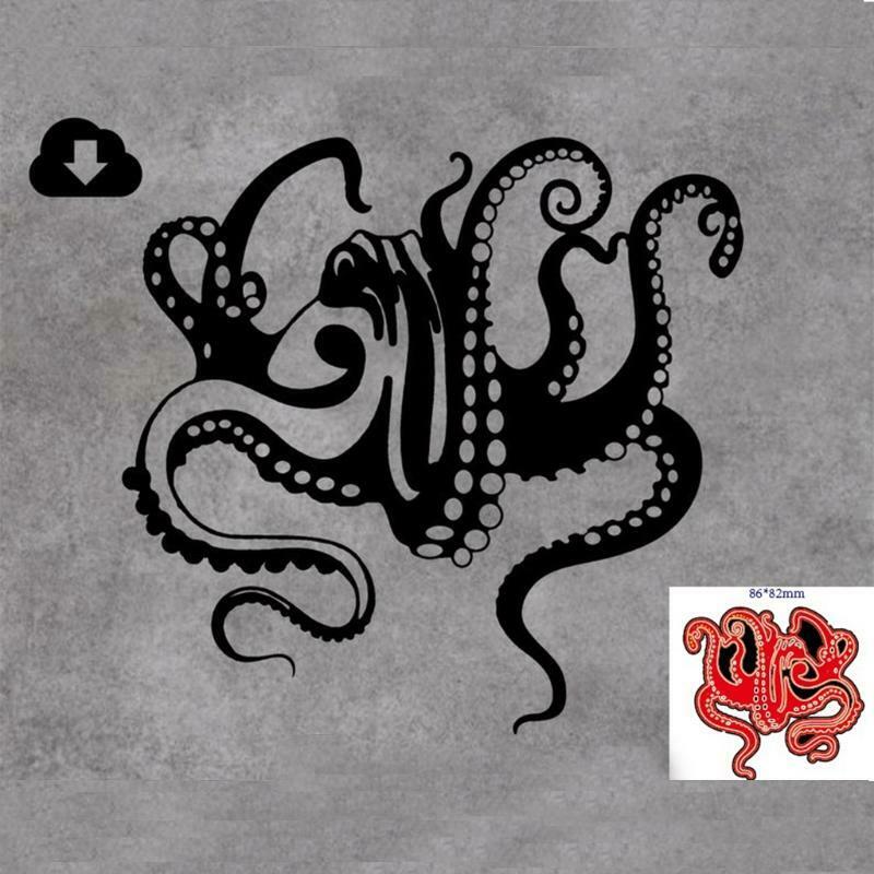 Octopus Metal Cutting Dies Stencil DIY Scrapbooking Album Paper Card Template