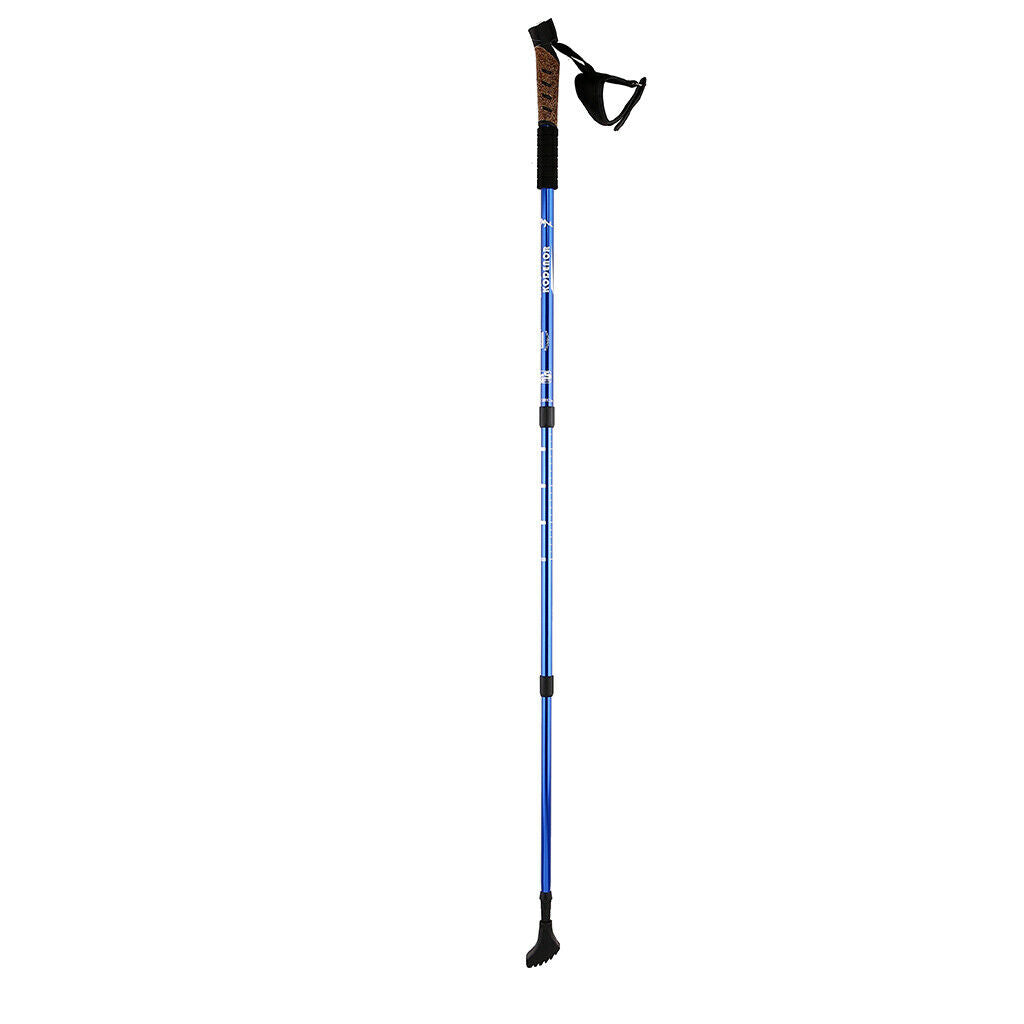 2pcs Folding Trekking Walking Hiking Sticks Poles Camping Cane Bag Black