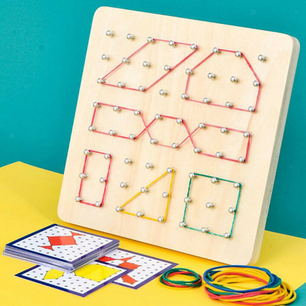 Nail Board Wooden Geoboard Space Imagination Developments Educational Toys