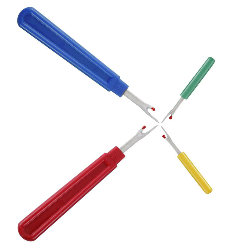 4 pieces of seam ripper, pillar ripper, hem ripper for knitting, sewing, cross
