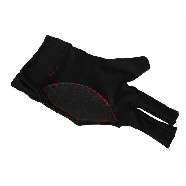 2 Billiard 3 Fingers Gloves Pool Cue Snooker Shooters + Chalk Holder w/Belt Clip