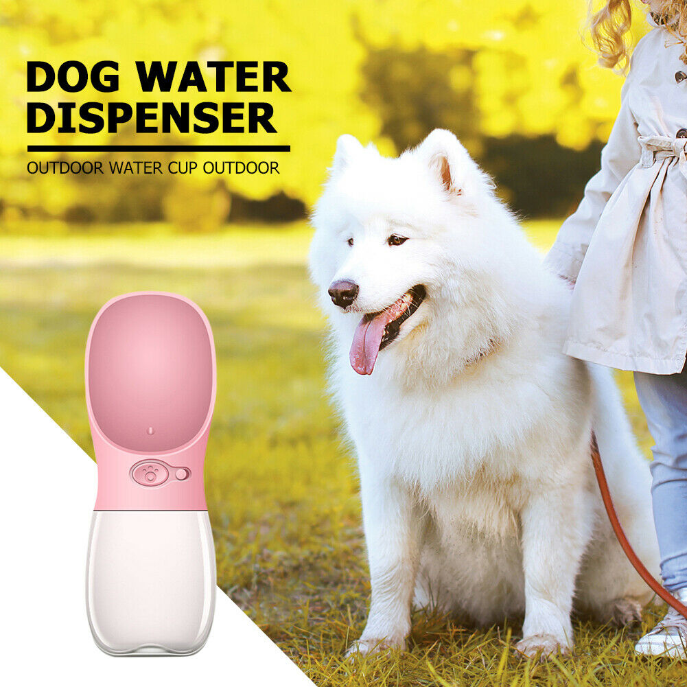 Pet Dog Cat Water Bottle Portable Travel Cups Outdoor Feeder Drinking Bowl @