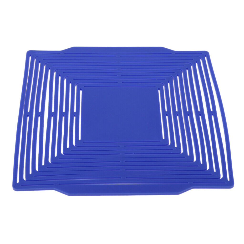 Coffee Cup Place Mat Hot Pot Holder Insulated Trivet Mat Carry Basket Bag Blue