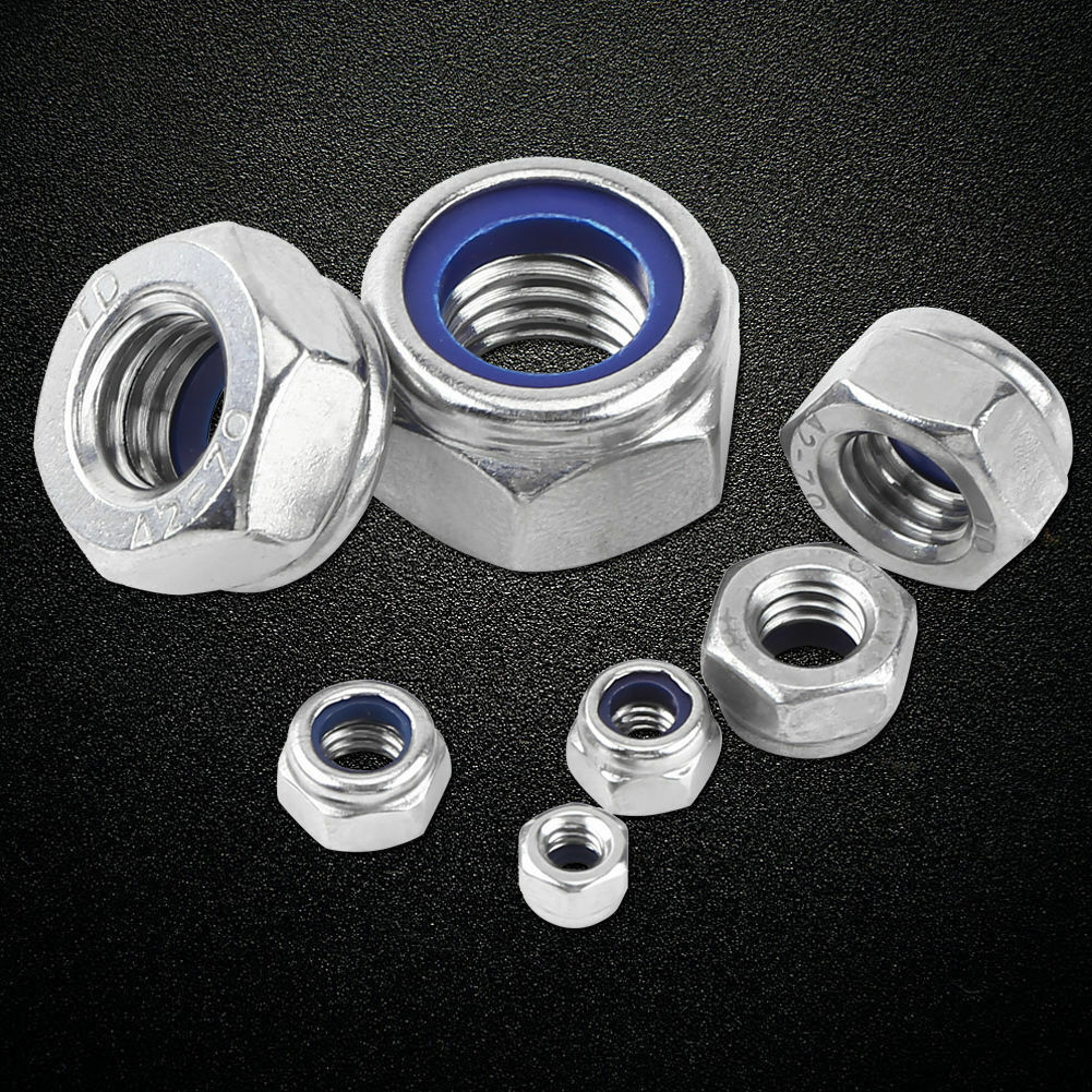 165pcs Stainless Steel Nylon Insert Locknut Assortment Kit M3 M4 M5 M6 M8 M10M12