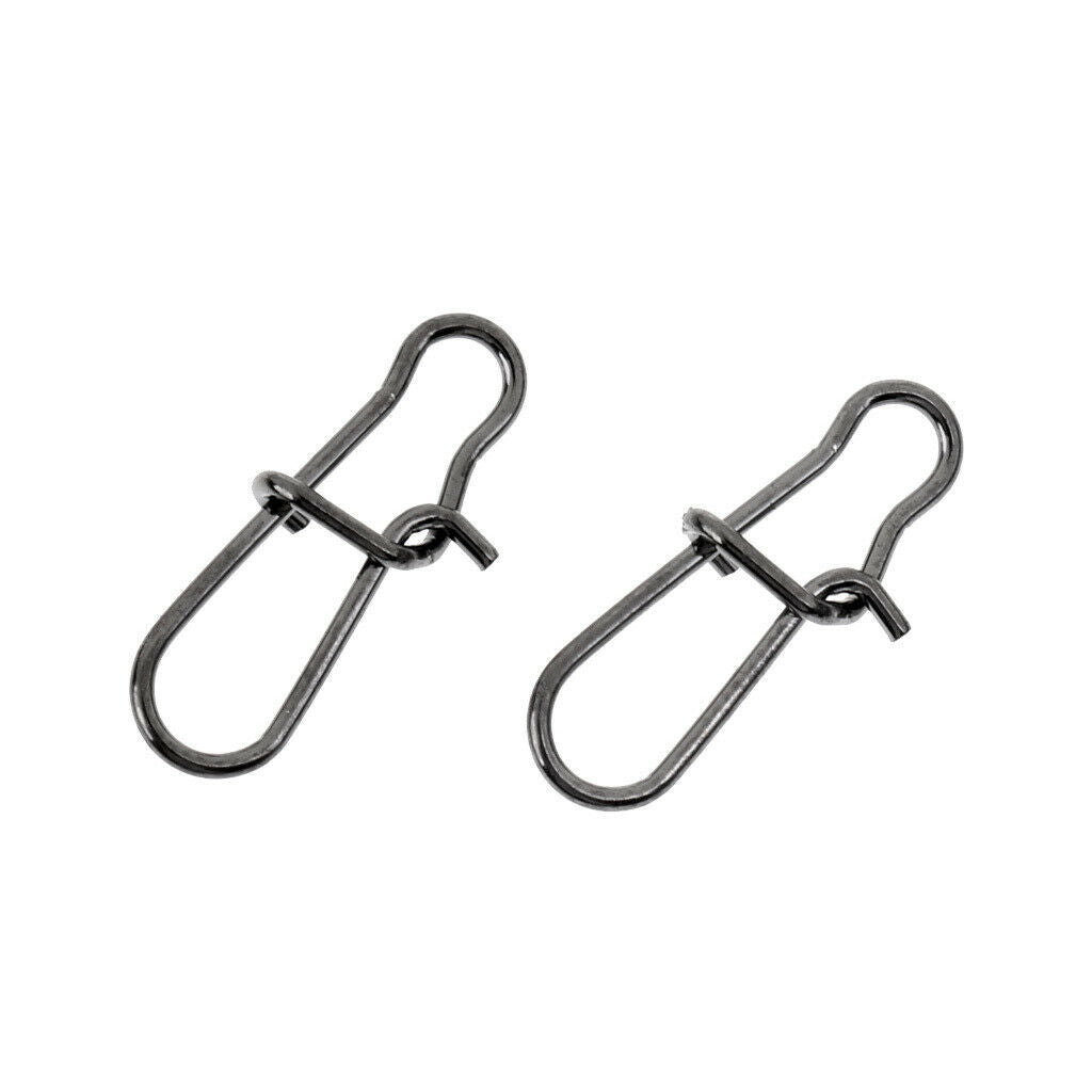 50 Pieces Fishing Connectors Tackle Quick Links Zipper Line Clips Fishing