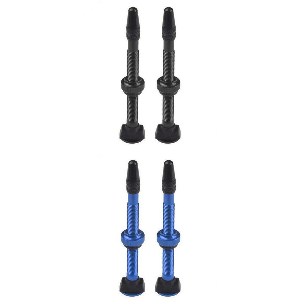 4Pcs Alloy 60mm MTB Mountain Bike Tubeless Presta Valve Stem Kit Universal