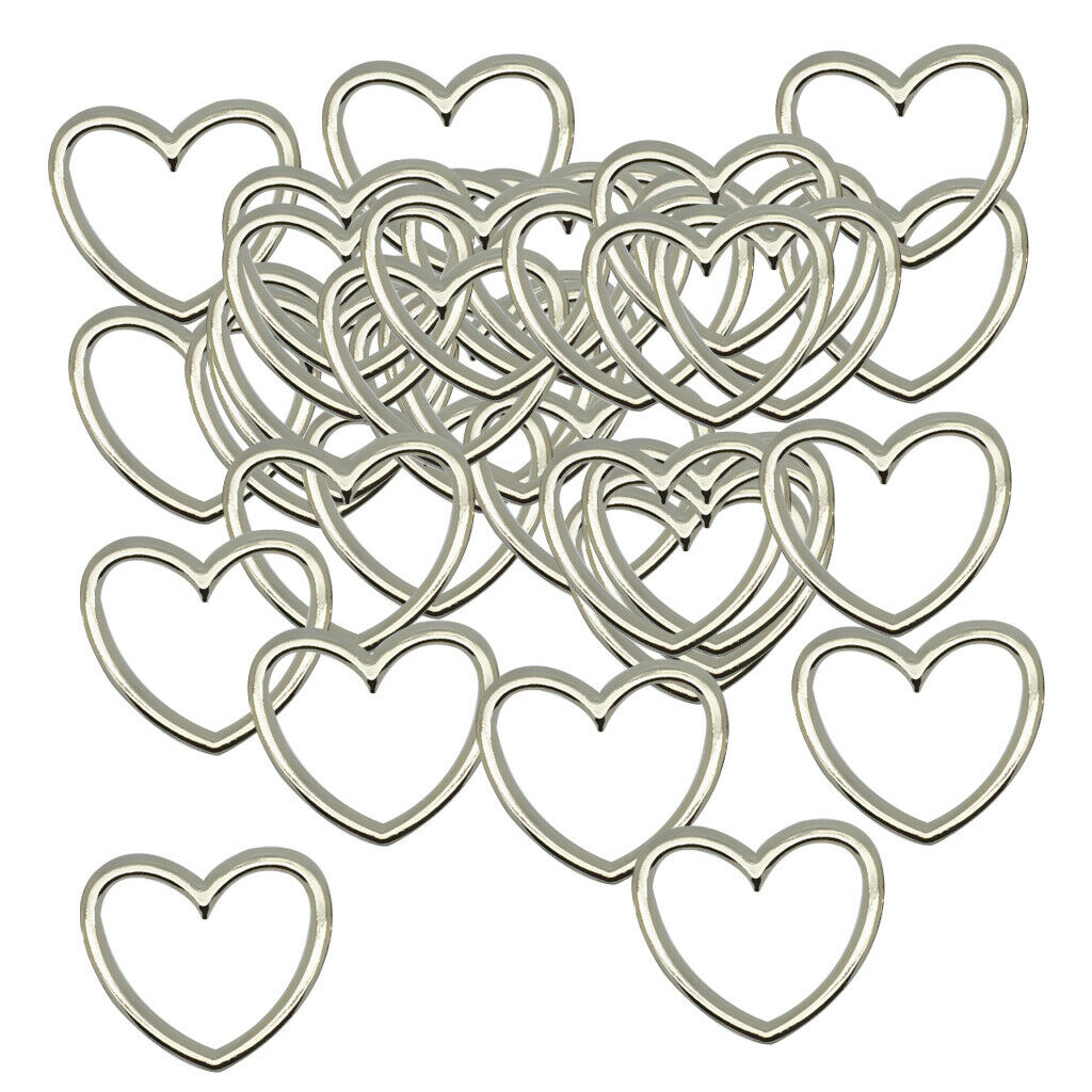 5pcs Sliver Heart Circle Rings for Choker Leg Ring Garter Belt Making Crafts