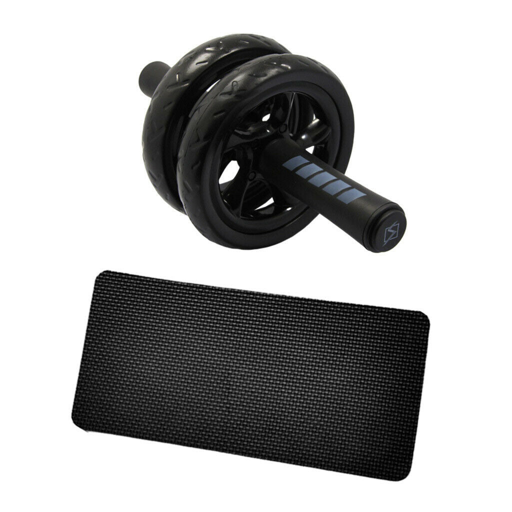 Premium Ab Dual Wheel Roller Trainer Knee Pad Muscle Exercise Home Core Gear