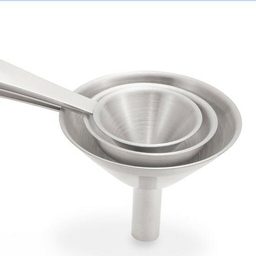 3 pieces / set stainless steel kitchen funnel wide neck can filter
