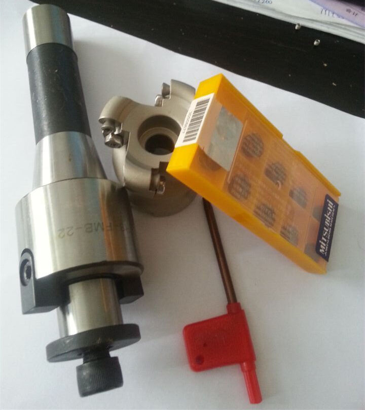 R8 FMB22 arbor + 5R50 face mill& 10pc Tungaloy insert [M1]