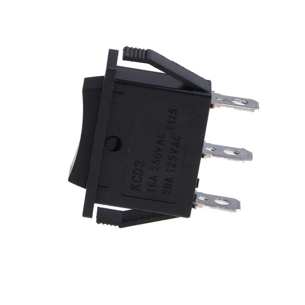 5 x AC 10A/250V 15A/125V 3 Pin SPDT ON-OFF-ON 3 Position Boat Rocker Switchã€ Tt