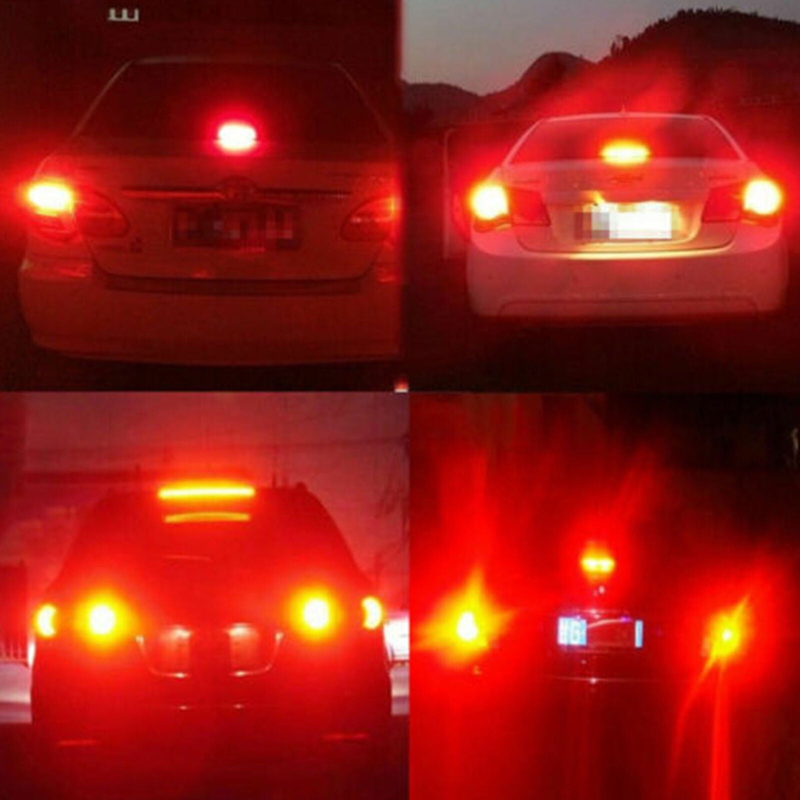 12-24V 7443 T20 W21/5W 21SMD High Power Super Red LED Brake Tail Turn Light Bulb