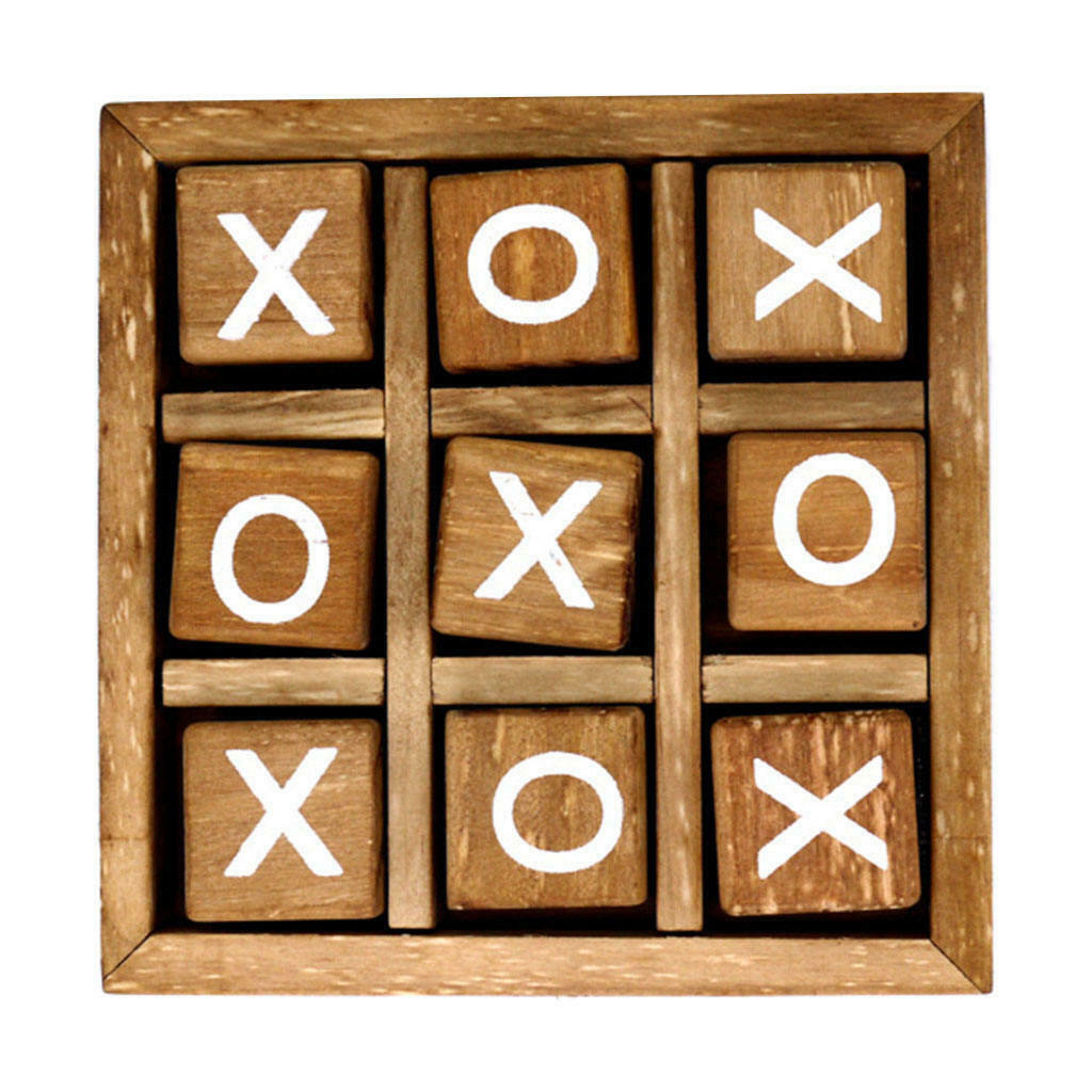 Tic Tac Toe Wood Coffee Tables Family Games Living Room Strategy Board Games