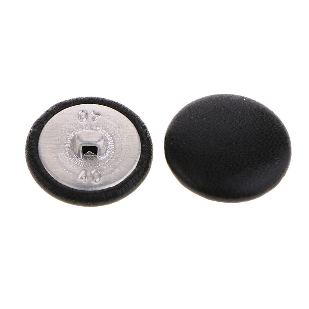 10 Pieces Artificial Leather  Button Set - Black- for , Suits, Sport