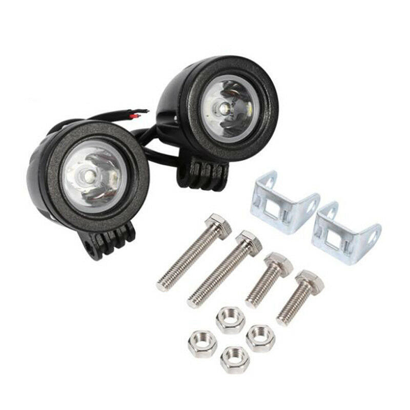 2 Pcs 10W LED Lamp Grille Reversing Tail Fog Work Flood Lights For Off Road